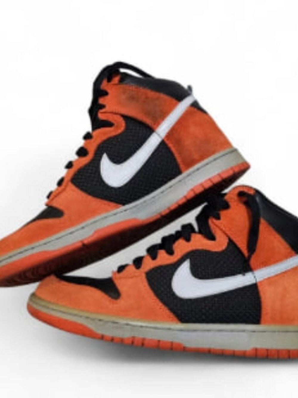 Nike Dunk High Black Neutral Grey Hood Orange 2007 Size 9